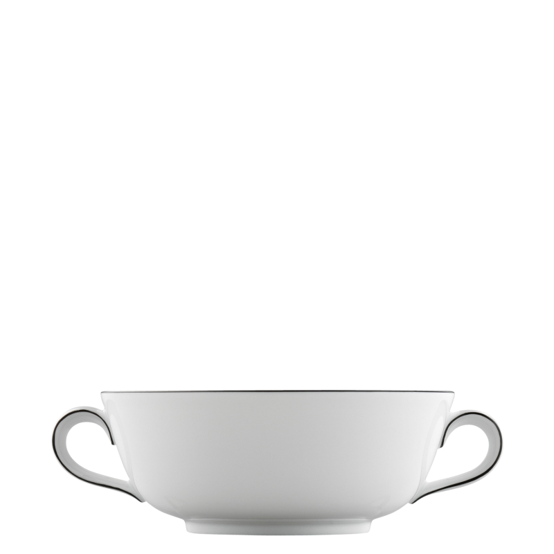 Fürstenberg "Wagenfeld" Soup Bowl Black Line Porcelain 12,4 cm