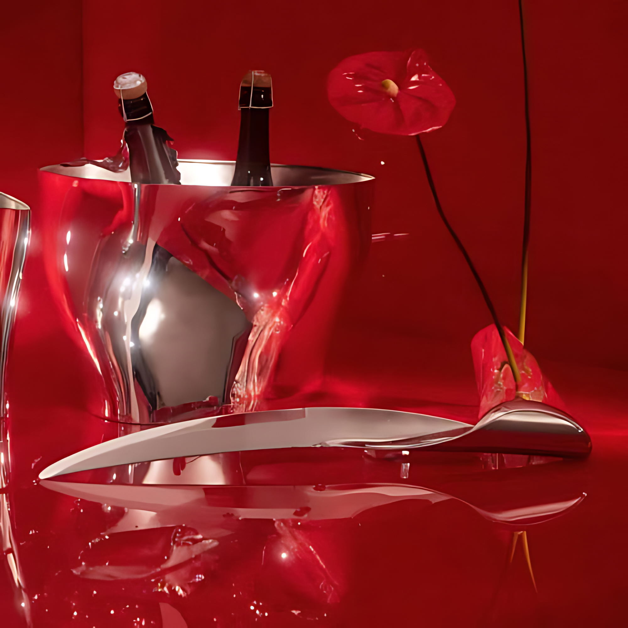 Christofle "Special Pieces" Champagne Cooler Dellipse sterling silver