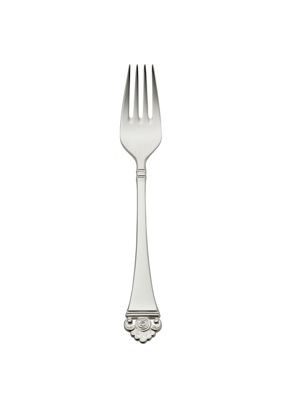 Robbe & Berking "Rose Pattern" Dinner Fork silver plated with gold accents 20,2 cm