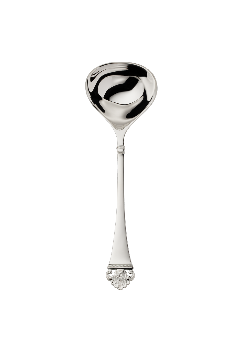 Robbe & Berking "Rose Pattern" Sauce Spoon silver plated with gold accents 21 cm