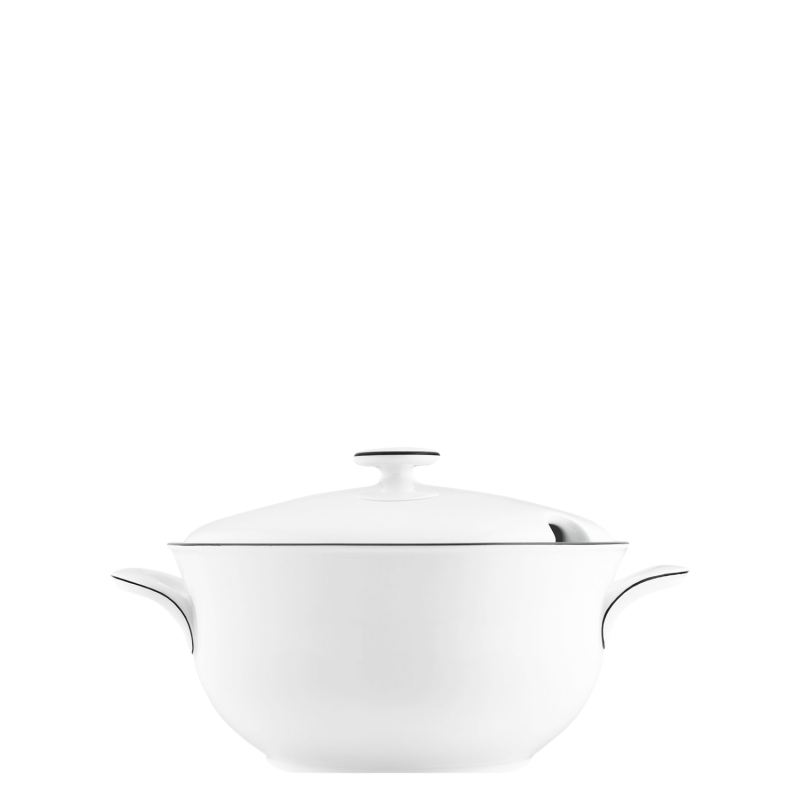 Fürstenberg "Wagenfeld" Tureen Black Line Porcelain 2800 ml
