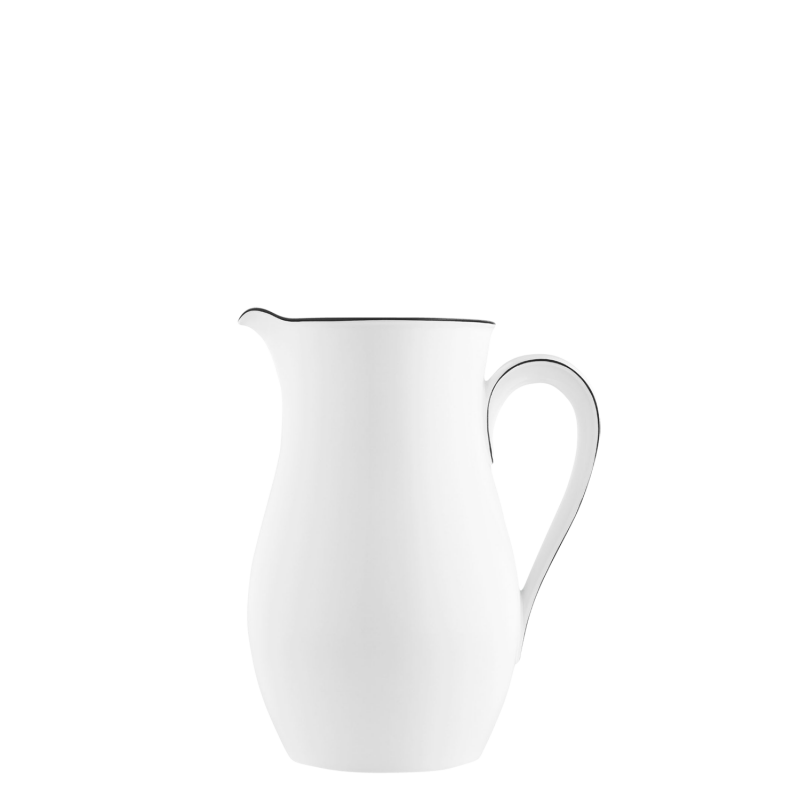 Fürstenberg "Wagenfeld" Pitcher Black Line Porcelain 1400 ml