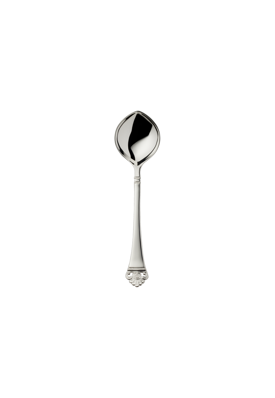 Robbe & Berking "Rose Pattern" Sugar Spoon silver plated with gold accents 13,8 cm