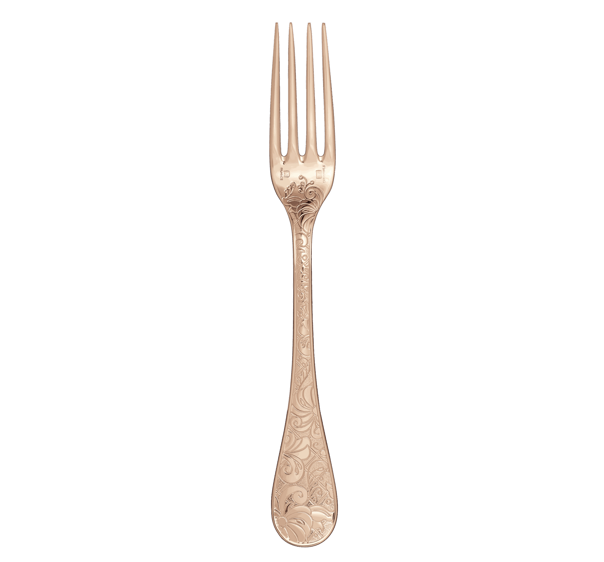 Christofle "Jardin D'Eden" Table Fork rose gold silver plated 21 cm