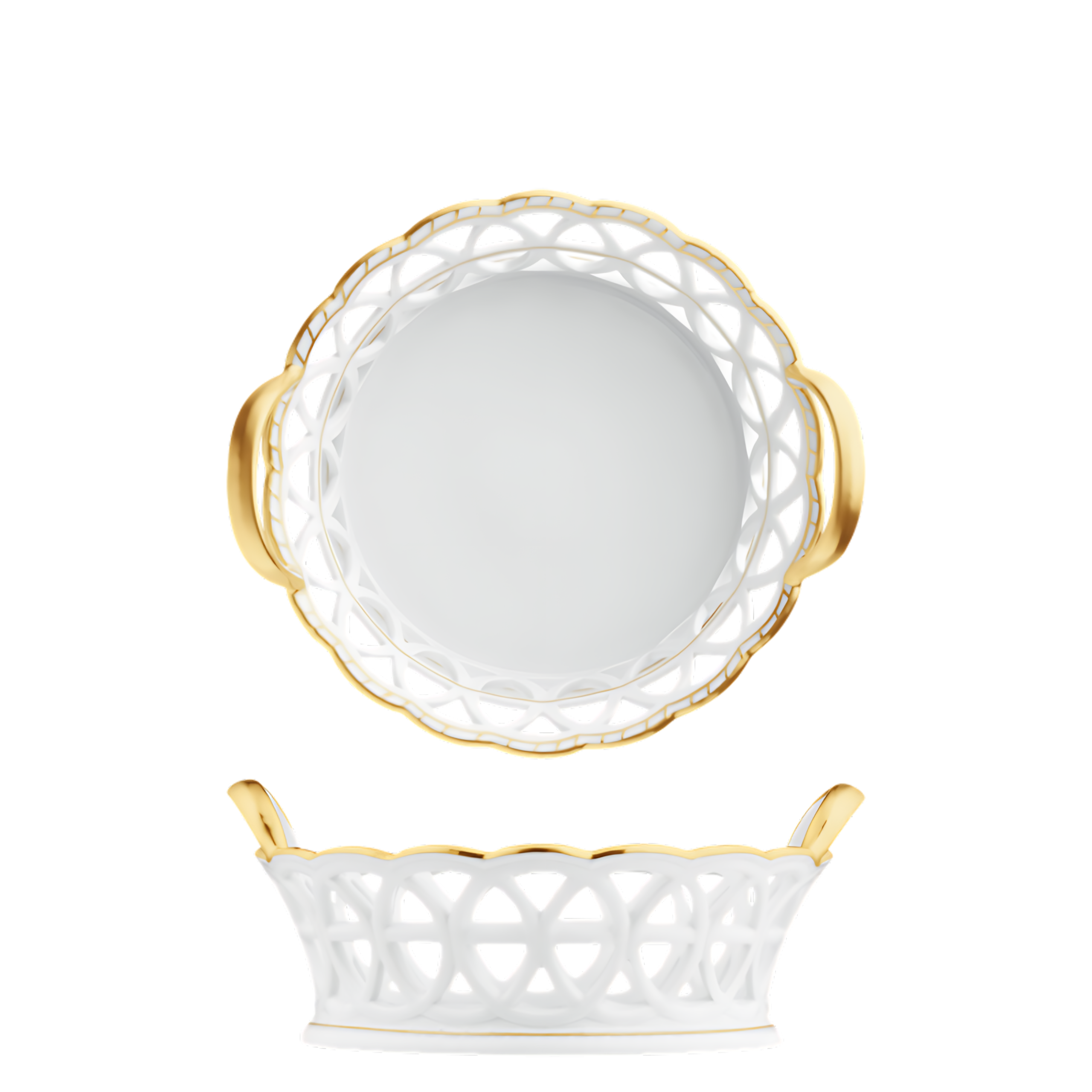Fürstenberg "Herzog Ferdinand" Basket Porcelain 21 cm