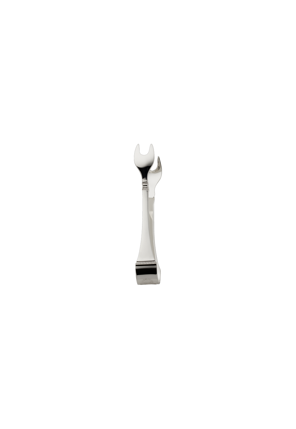 Robbe & Berking "Rose Pattern" Sugar Tongs silver plated with gold accents 21 cm