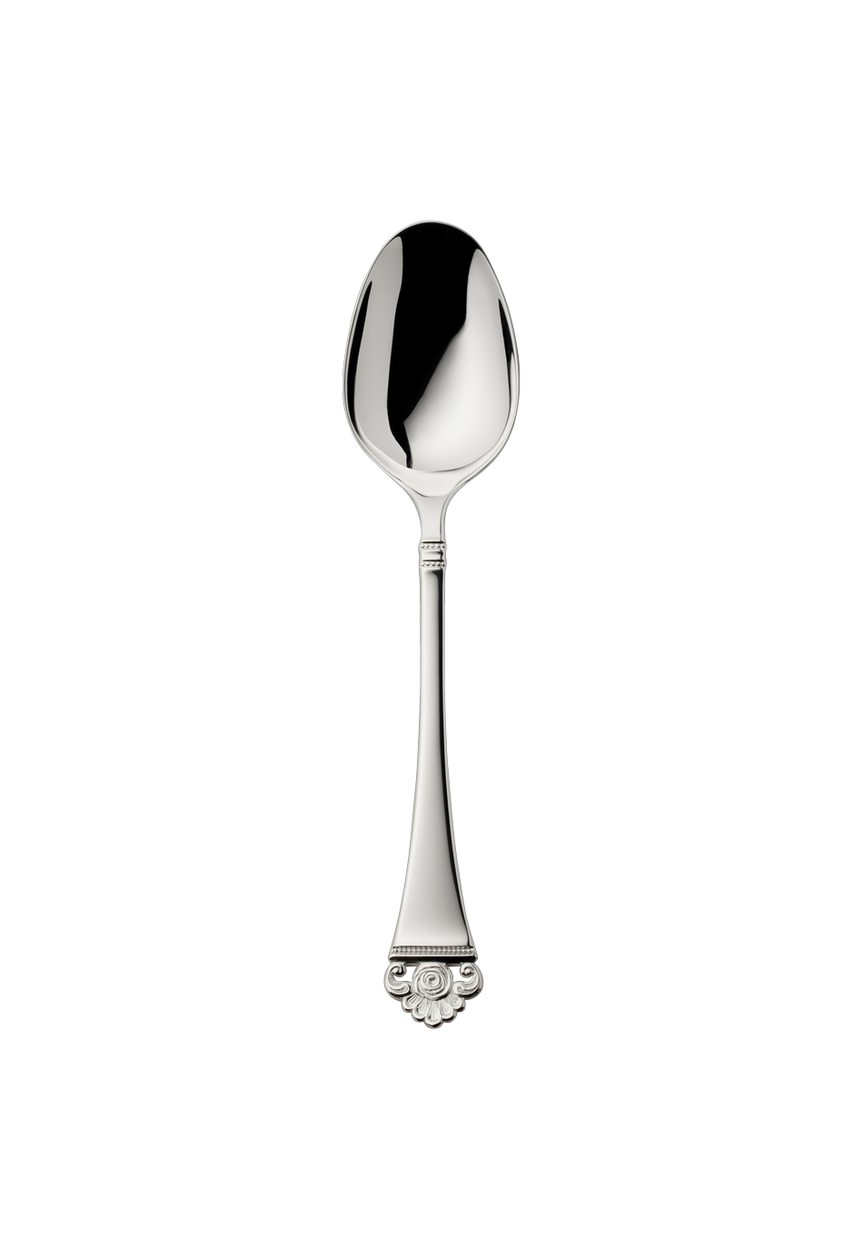 Robbe & Berking "Rose Pattern" Dessert Spoon silver plated with gold accents 20 cm