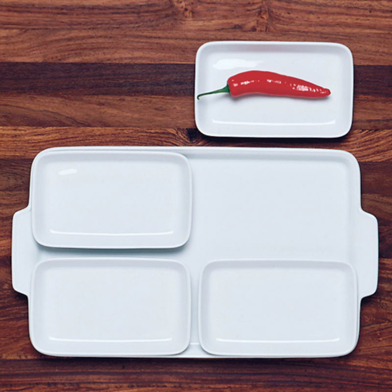 Fürstenberg "Wagenfeld" Sectioned Platter 5-pcs Porcelain 37x21,2 cm