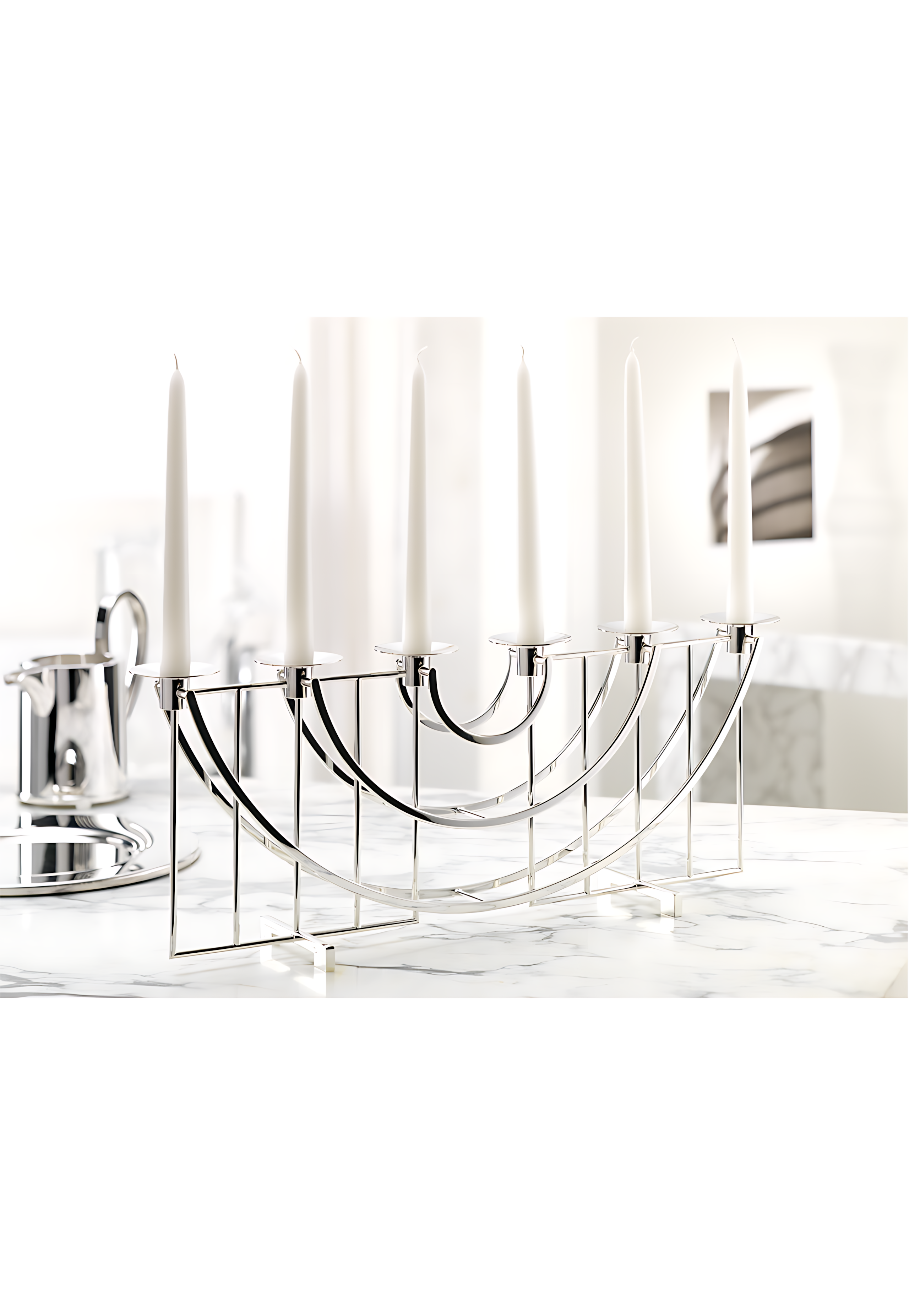 Robbe & Berking "Sphinx" Candelabra 6-Armed Sterling Silver