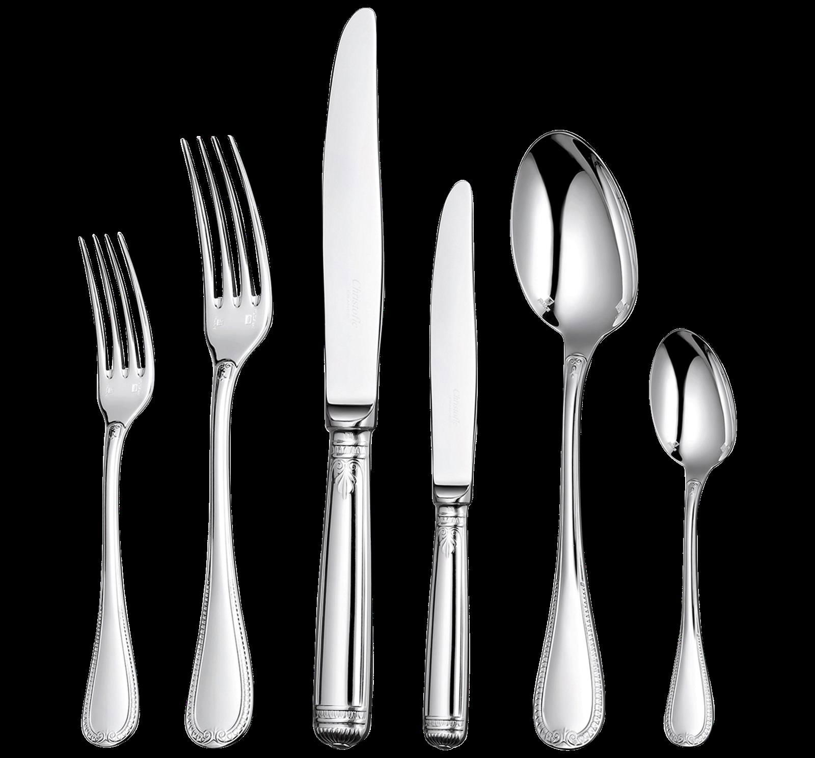Christofle "Malmaison" Table Set 110-piece silver plated
