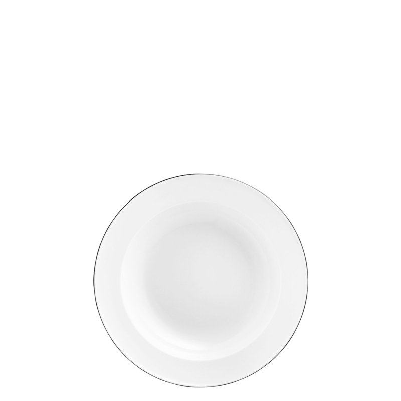 Fürstenberg "Wagenfeld" Soup Plate Black Line Porcelain 23,3 cm