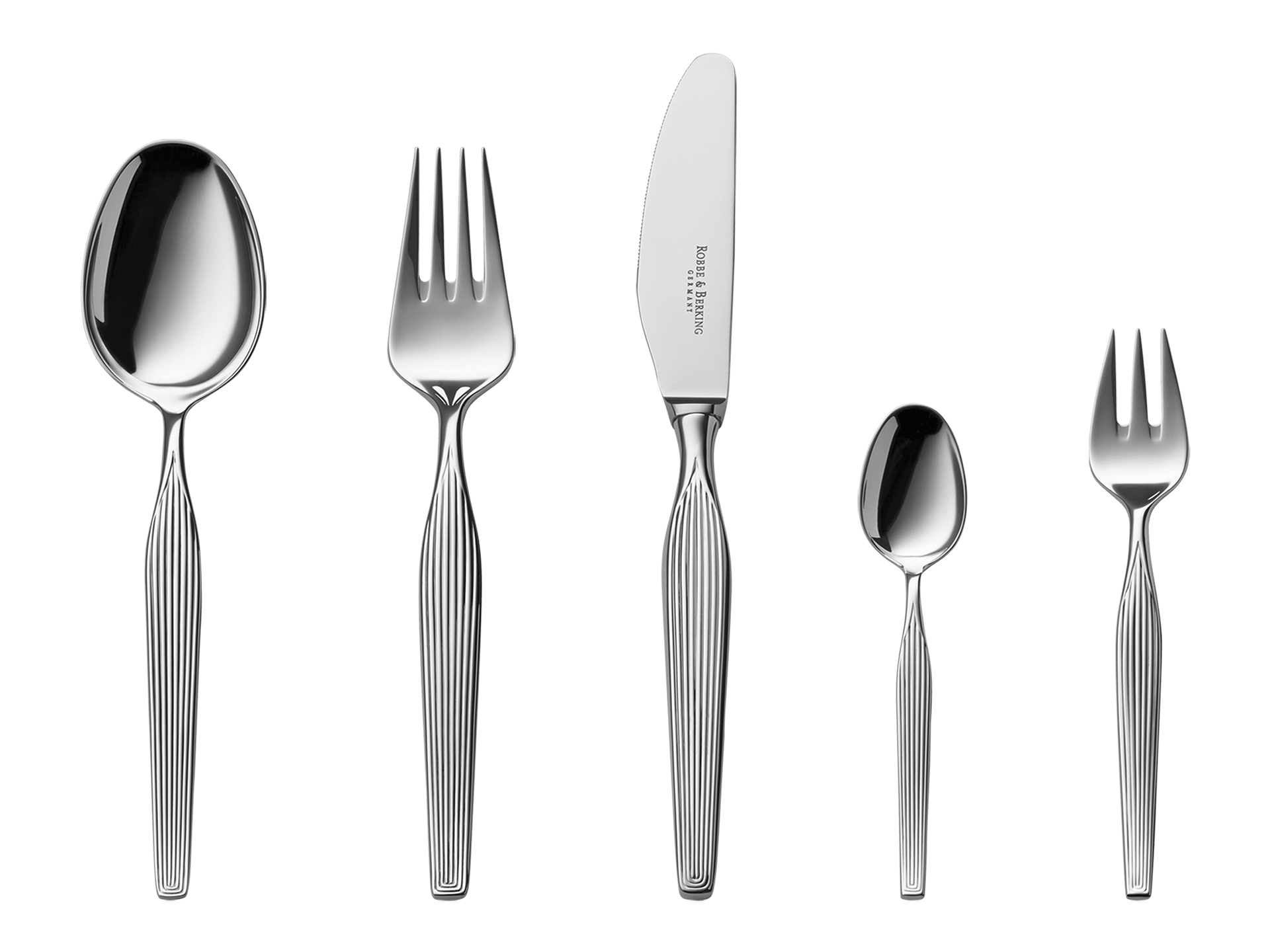 Robbe & Berking "Metropolitan" Dinner Set 30-pcs Sterling and gold plated