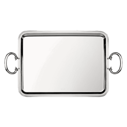 Christofle "Albi" Tray with handles silver plated 43x31 cm